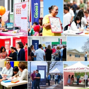 A collage of health events in Cleveland, Ohio, showcasing community engagement and wellness activities.