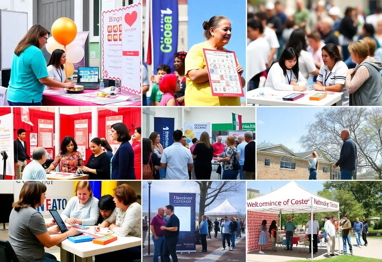 A collage of health events in Cleveland, Ohio, showcasing community engagement and wellness activities.
