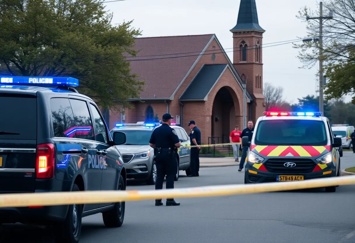 Cleveland police responding to an incident near Greater Mount Ararat Baptist Church