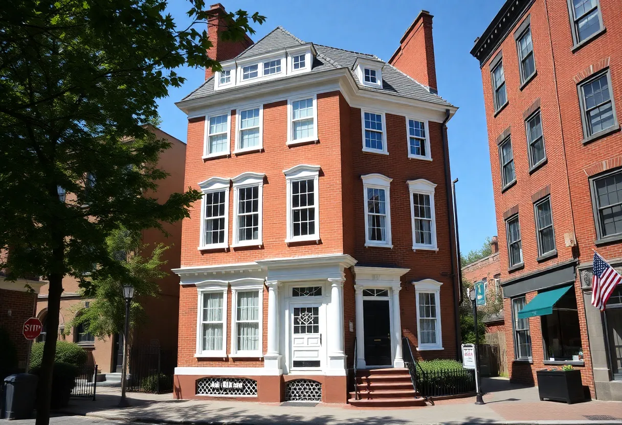 Exterior view of the Ebenezer Hancock House in Boston