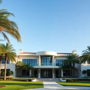 A luxurious mansion showcasing modern architecture in Beverly Hills