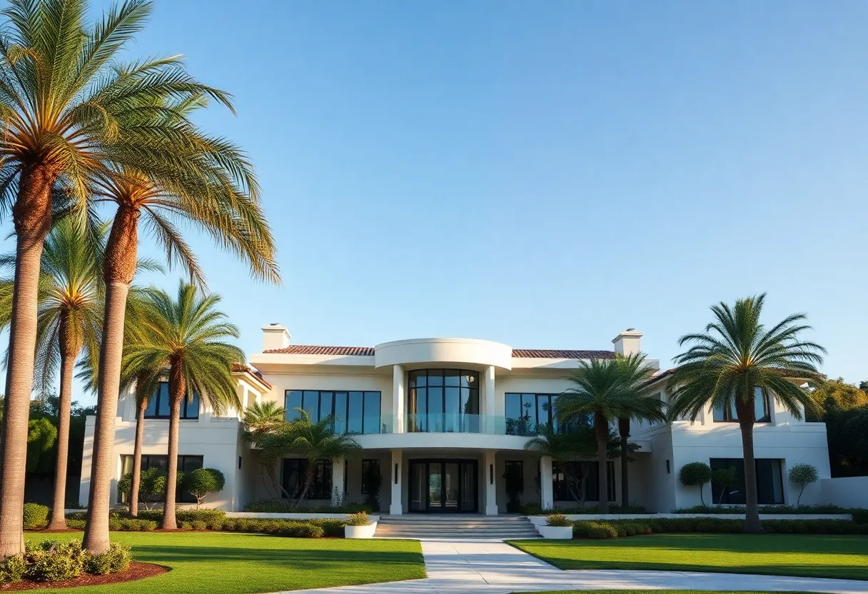 A luxurious mansion showcasing modern architecture in Beverly Hills