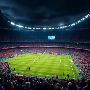 Soccer fans in a stadium during an MLS match