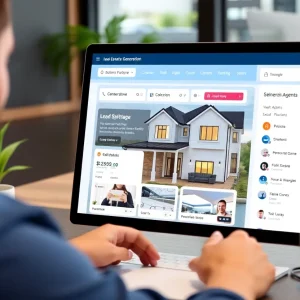 Visual representation of real estate lead generation platform
