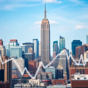 Urban skyline of New York City highlighting real estate and economic activity