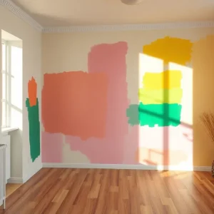 Color swatches displaying various paint options for interior home design.
