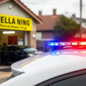 Police car on duty in Brook Park area