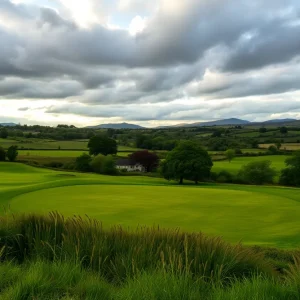 A beautiful golf course in Scotland showcasing its picturesque landscape