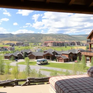 Scenic view of Steamboat Springs with residential properties