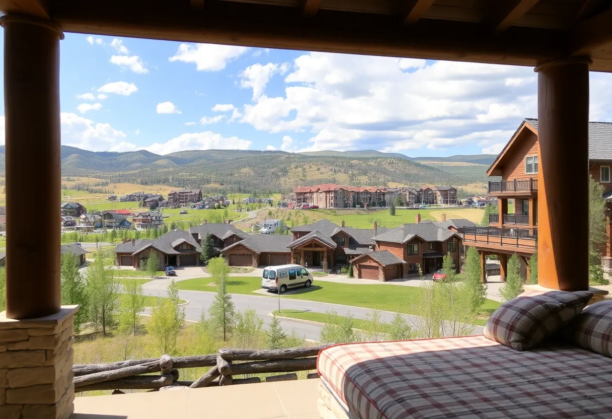 Scenic view of Steamboat Springs with residential properties