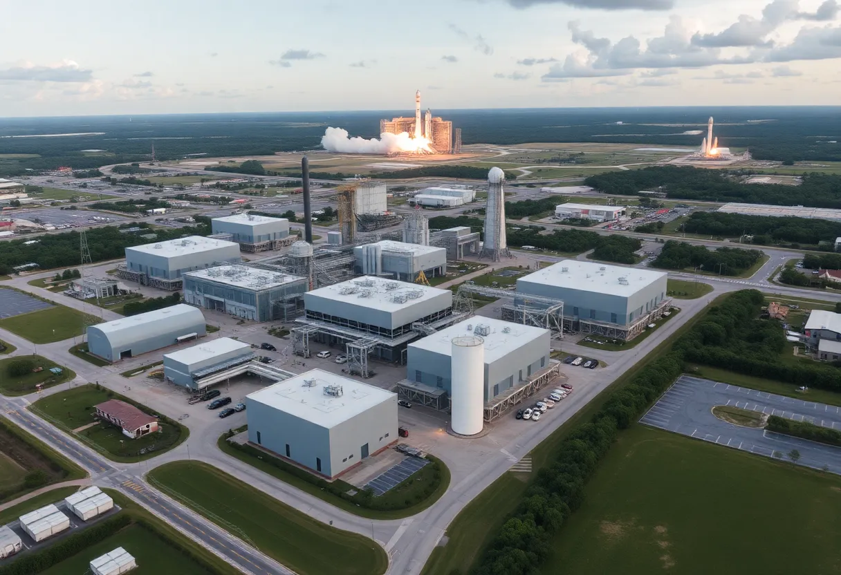 Aerial view of Titusville Logistics Center on Florida's Space Coast