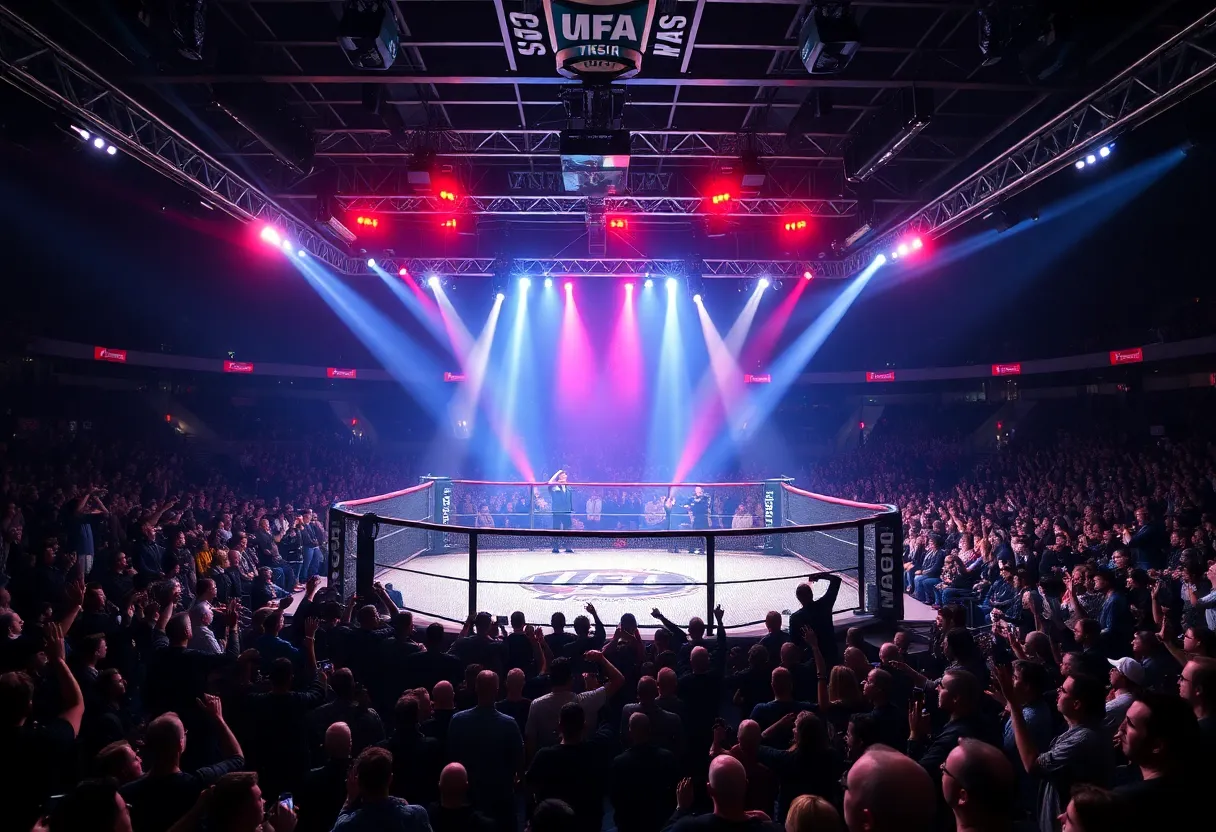 UFC 318 main event fight scene in octagon