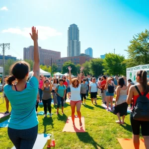 Community health events in Cleveland featuring yoga, nature hikes, and wellness activities.
