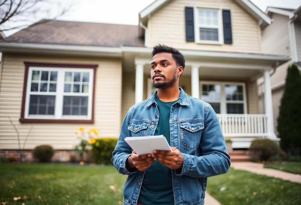 First-time homebuyer in Cleveland considering questions to ask before buying a house.