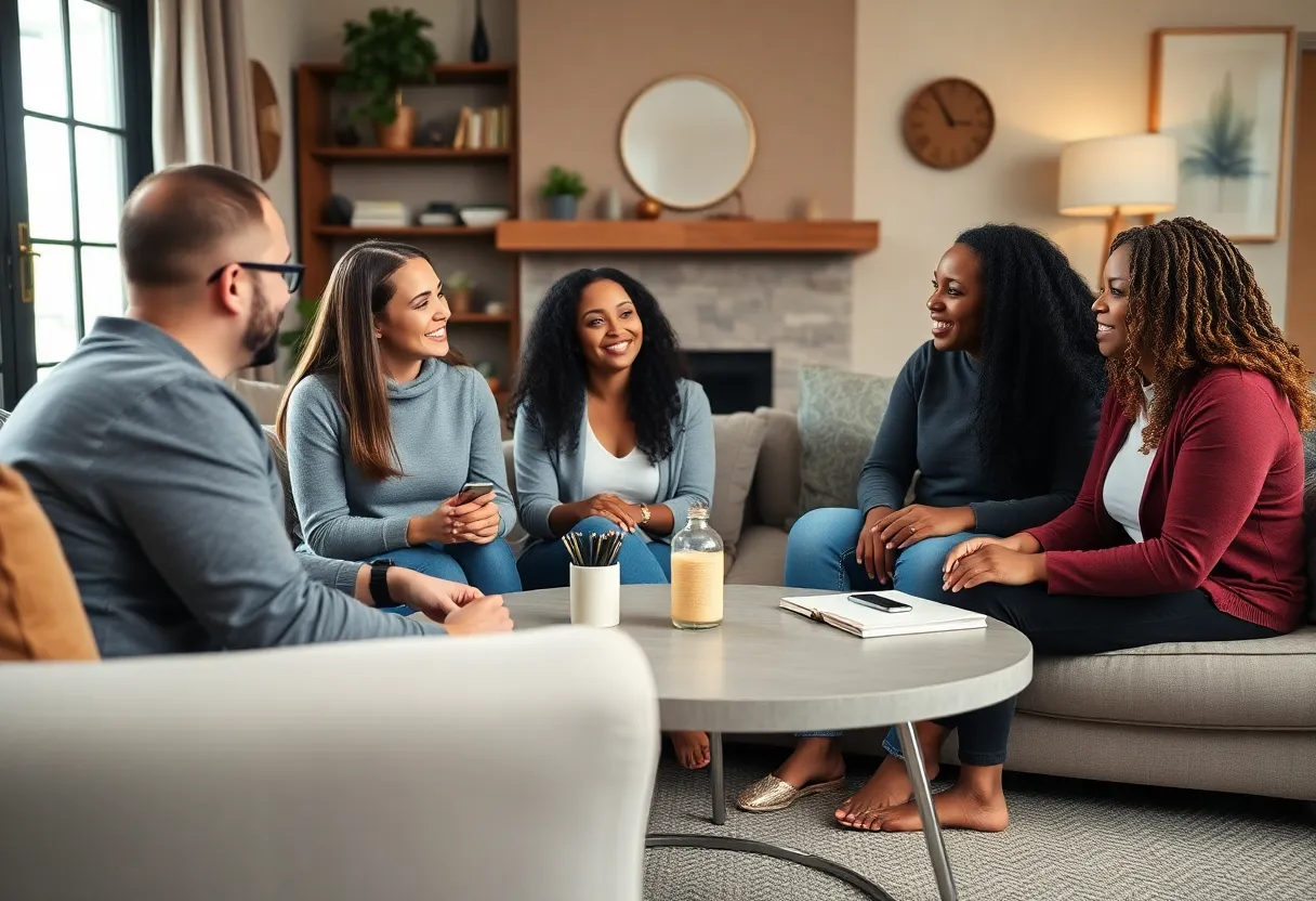 First-time home buyers in Cleveland discussing their buying timeline.