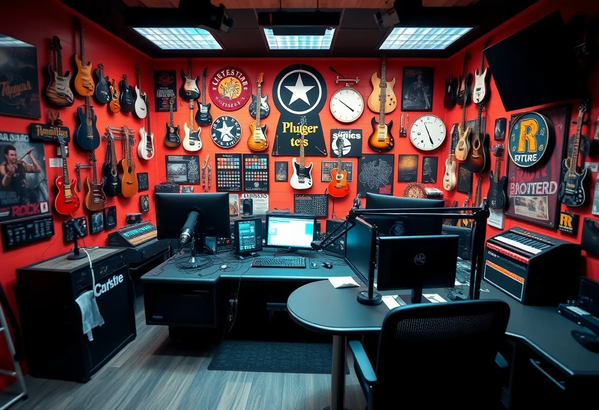 Vibrant radio studio of 98.5 WNCX