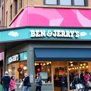 Ben & Jerry's ice cream shop in Playhouse Square, Cleveland