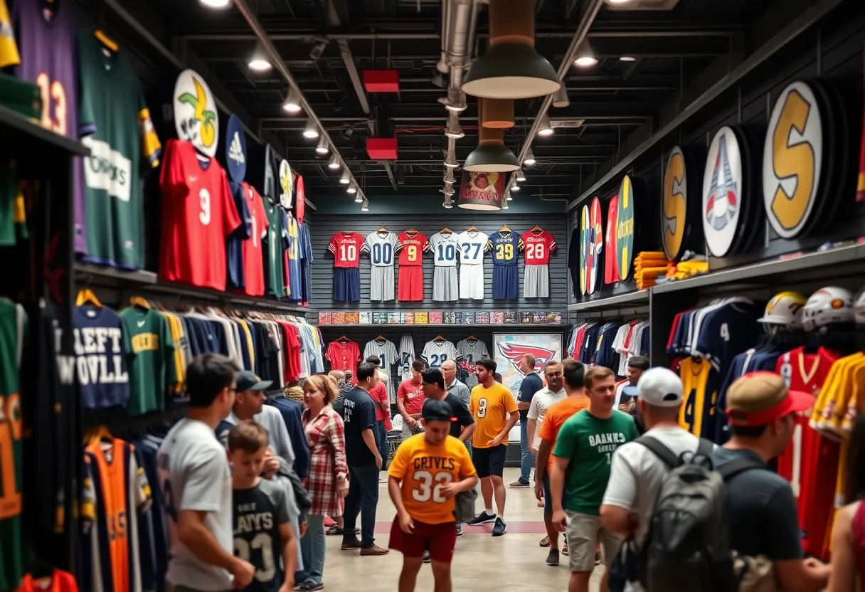 Exterior view of the new Cleveland Cavaliers retail store in Pinecrest