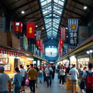Diverse food options and festive atmosphere at CentroVilla25