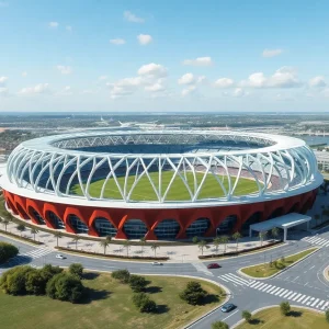 Conceptual design of the new Cleveland Browns stadium