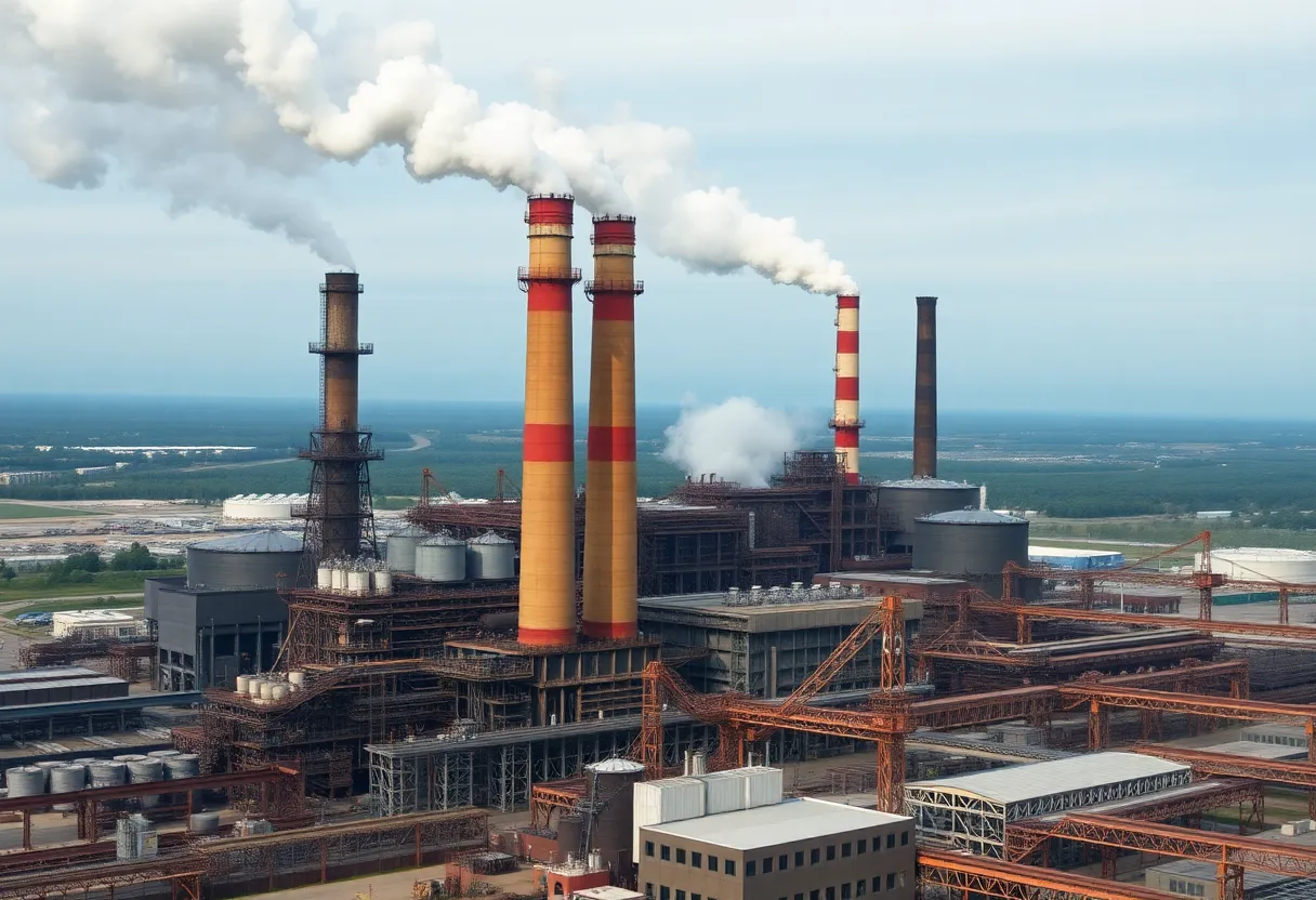 Aerial view of Cleveland-Cliffs steel manufacturing facility
