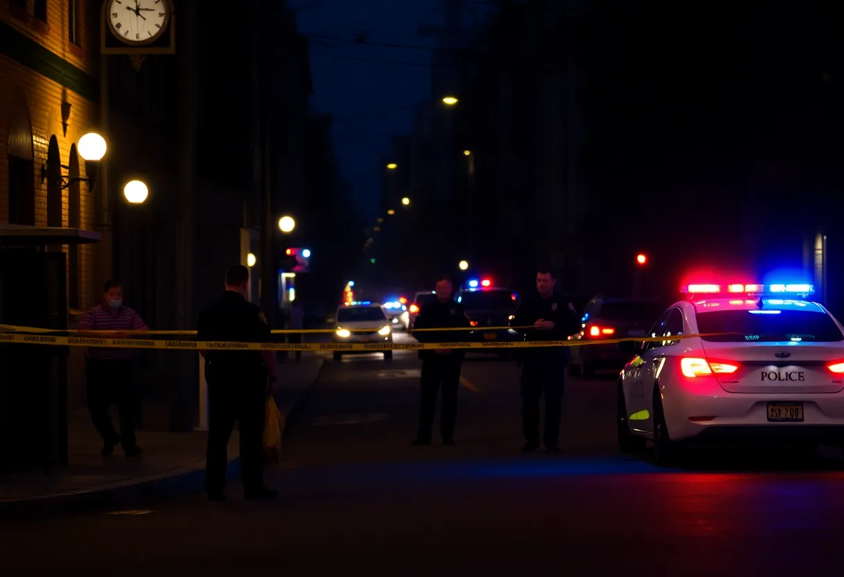 Police investigating the scene of a fatal shooting in Cleveland