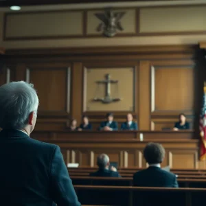 Courtroom scene depicting justice for sexual assault victims.