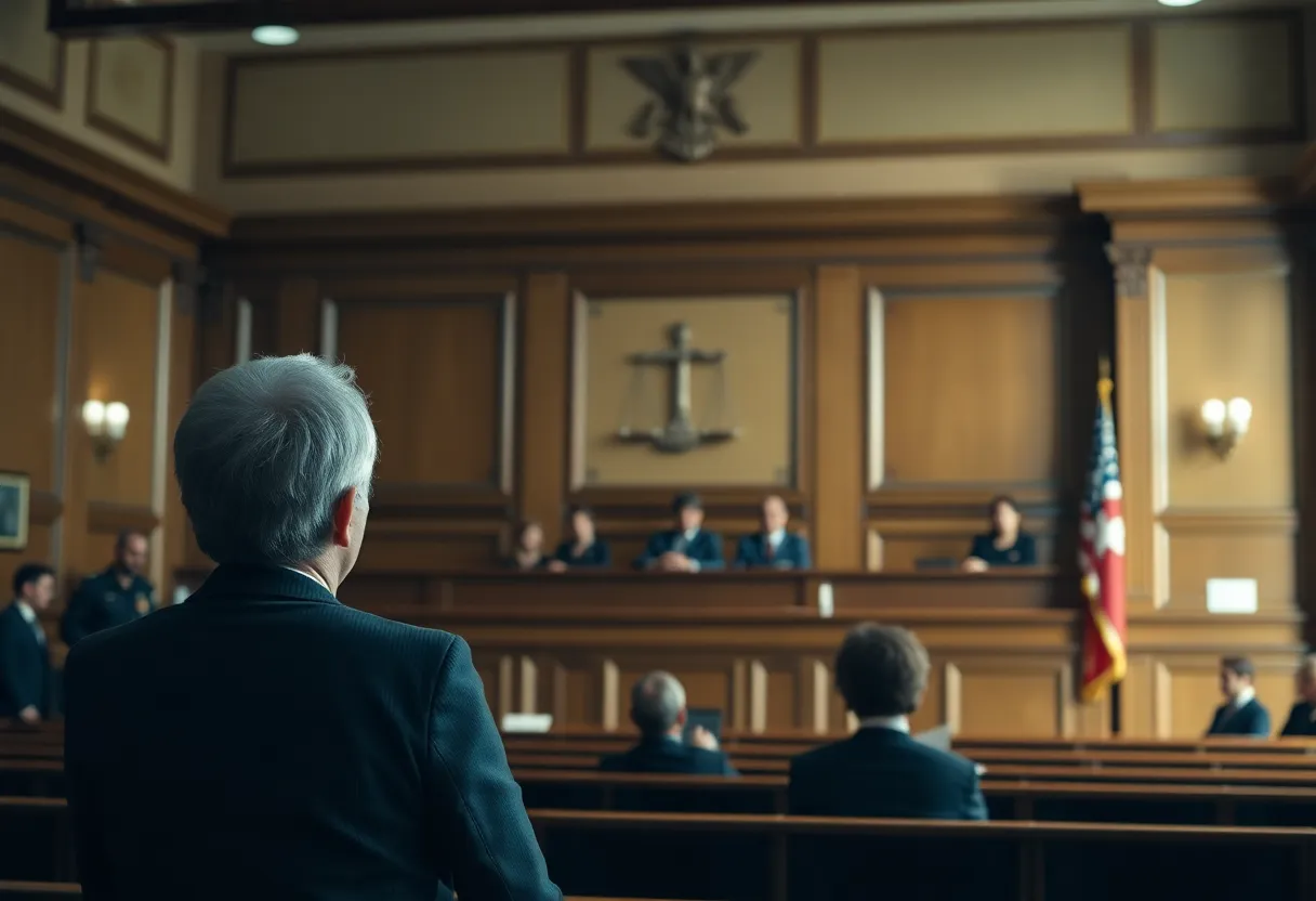 Courtroom scene depicting justice for sexual assault victims.
