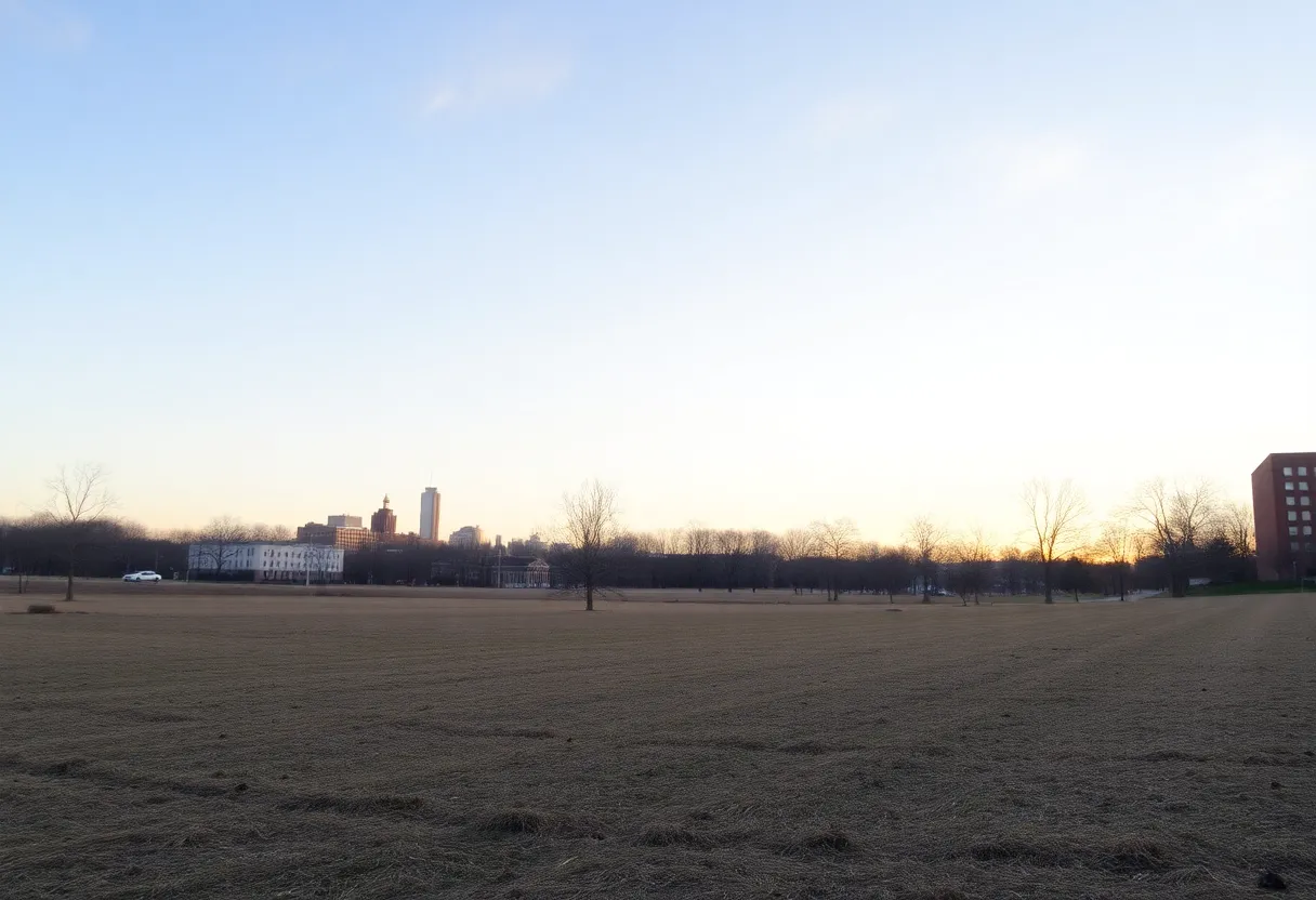 Dry Cleveland landscape in September