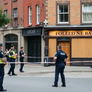 Police responding to a shooting incident outside Play Bar and Grill in Cleveland.
