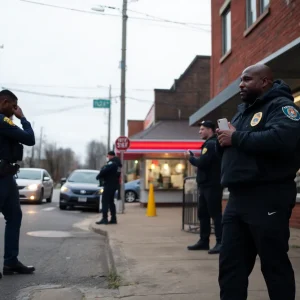 Scene of a shooting incident in Cleveland neighborhood.