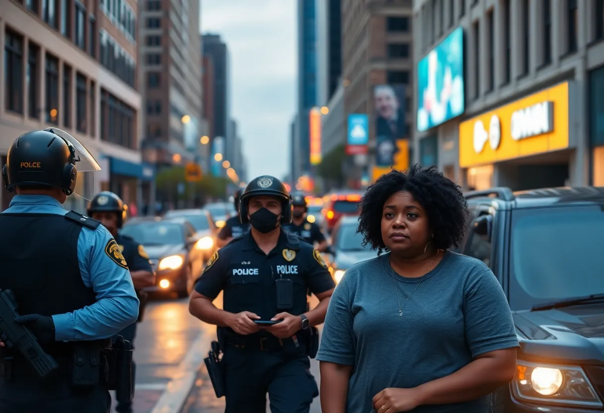 Emergency responders at a shooting scene in Cleveland