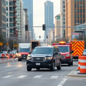 Traffic congestion in Cleveland due to water main break