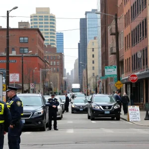 Cleveland city view depicting urban life and safety concerns