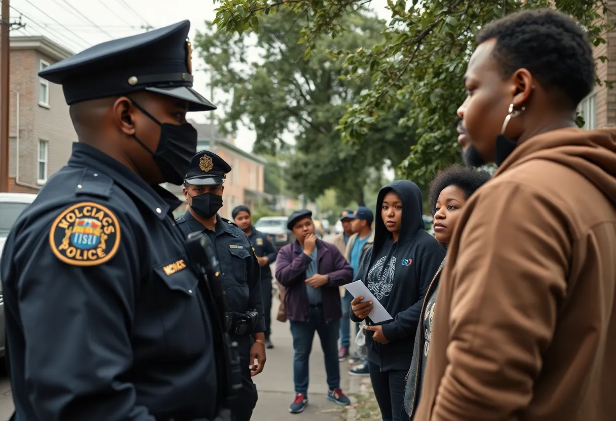 Police presence in a Cleveland neighborhood after recent shootings