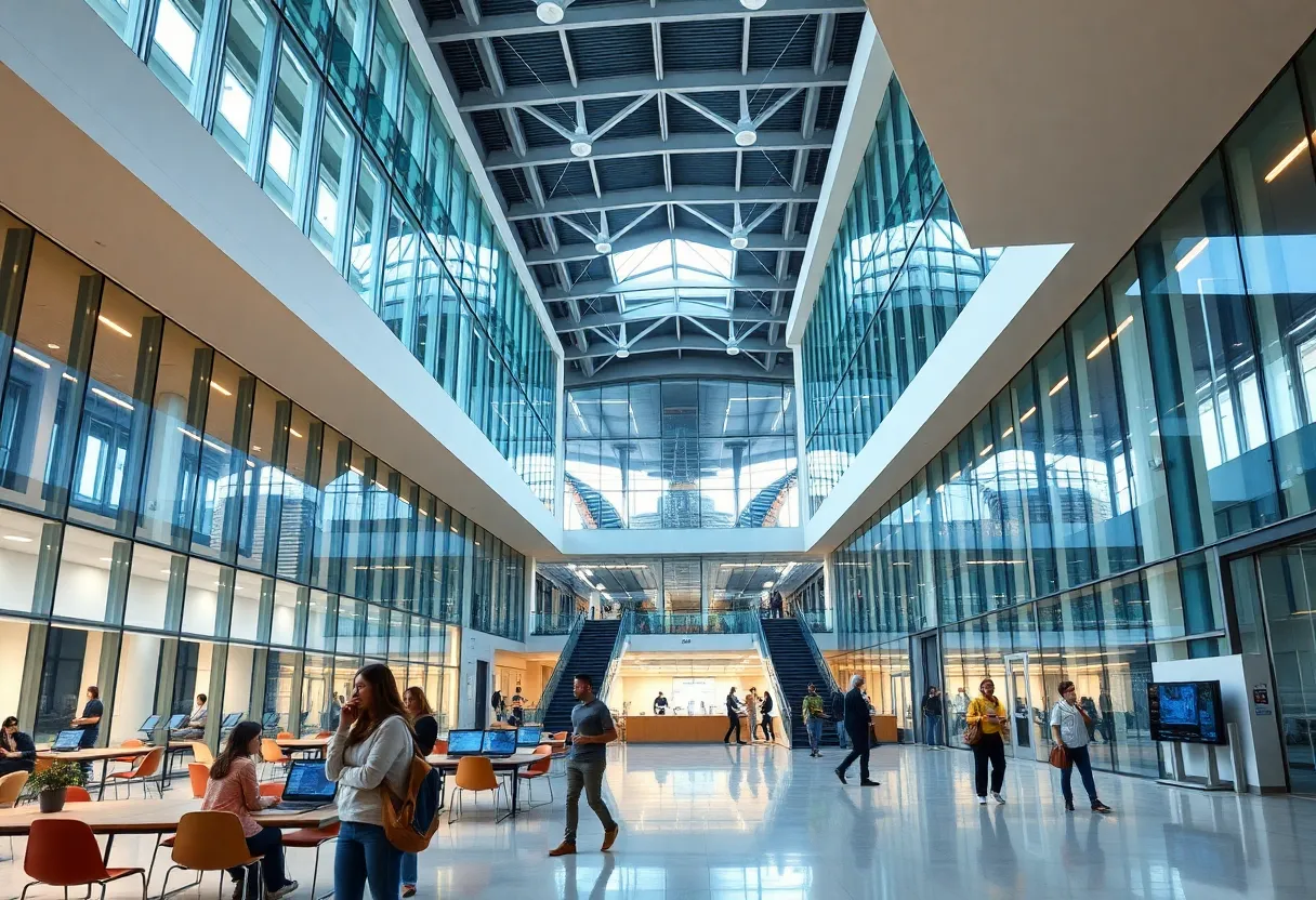Exterior view of Crawford Hall at Kent State University