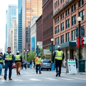 Enhanced downtown Cleveland with community engagement and safety improvements