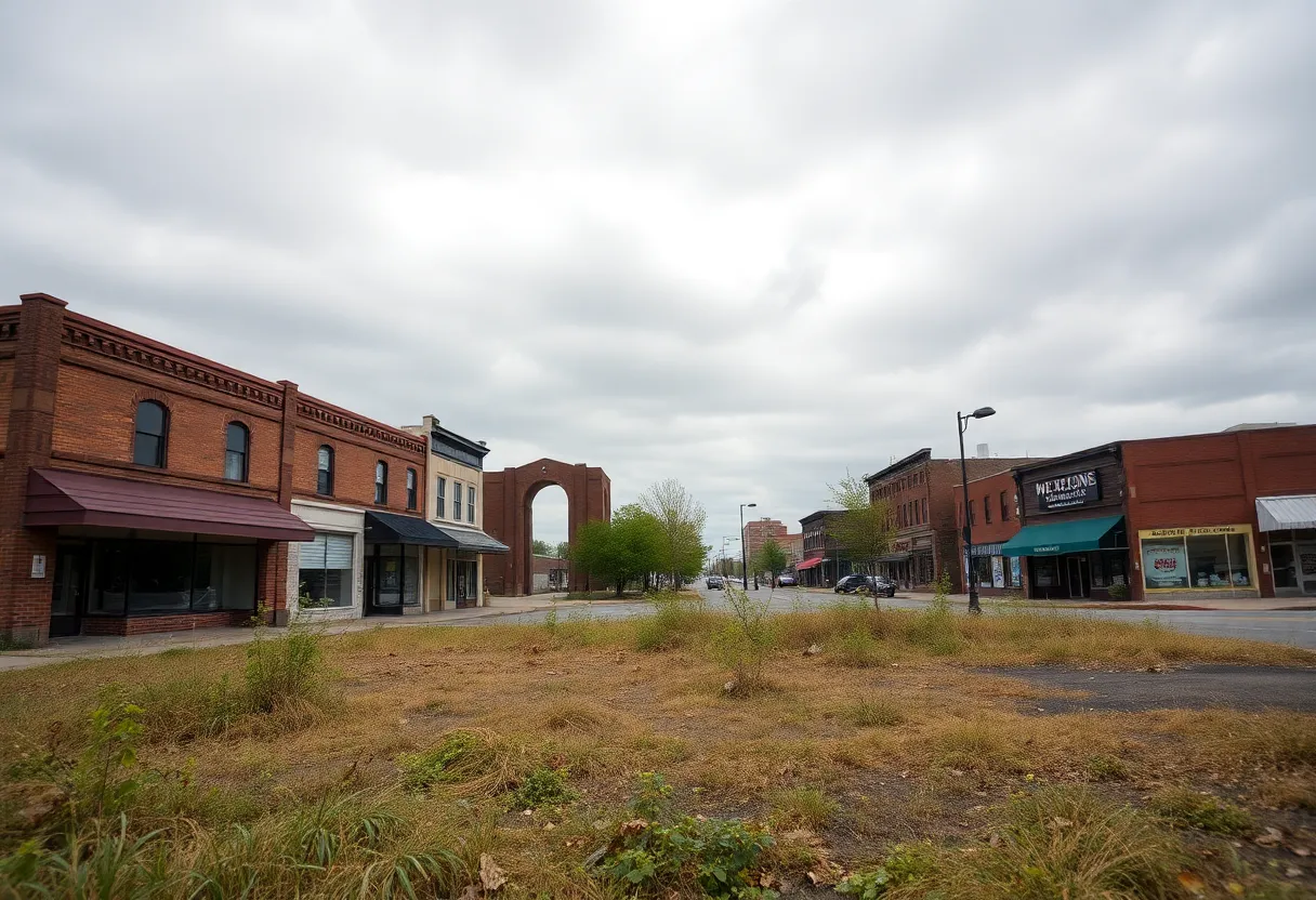 Cityscape of East Cleveland highlighting financial issues