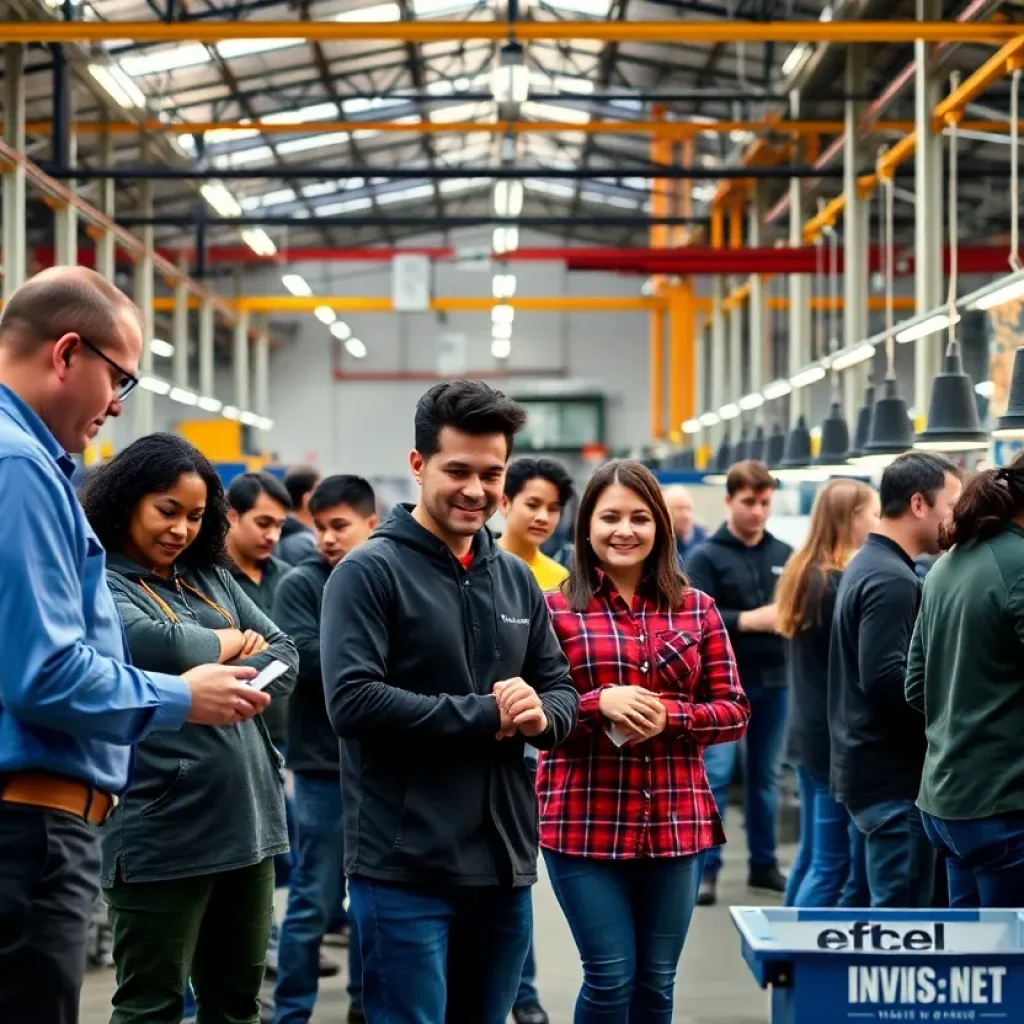 Employees working at Horizons Incorporated manufacturing facility in Cleveland