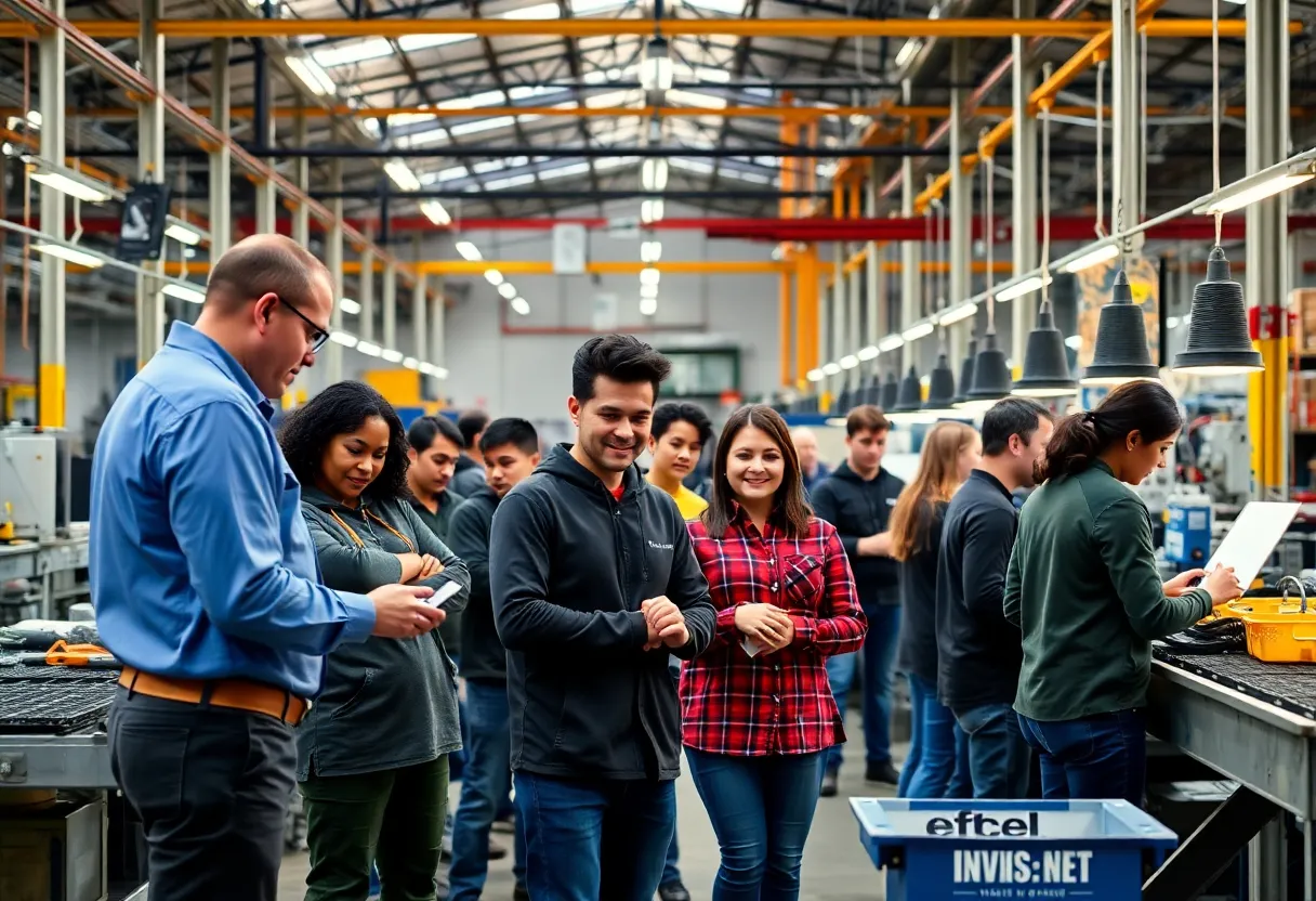 Employees working at Horizons Incorporated manufacturing facility in Cleveland