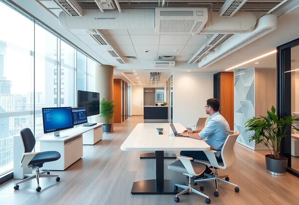 Interior view of Jorie AI's new office in Cleveland, focused on health care automation.