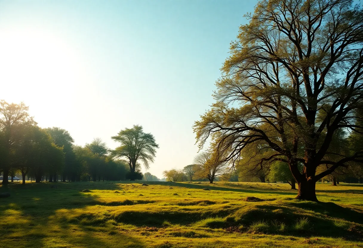 A serene landscape symbolizing warmth and community legacy.