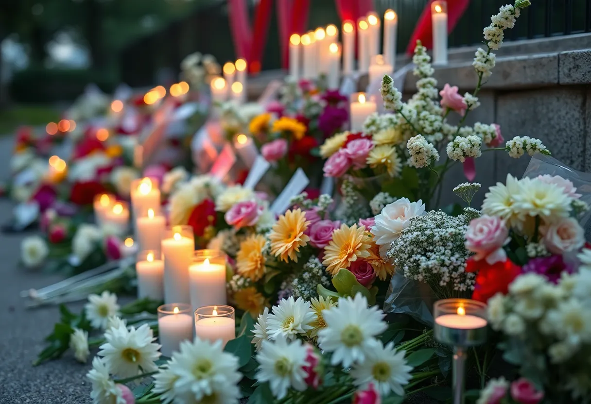 A peaceful memorial display honoring William Hartstein