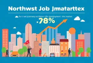 Visual representation of improving job market trends in Northeast Ohio.
