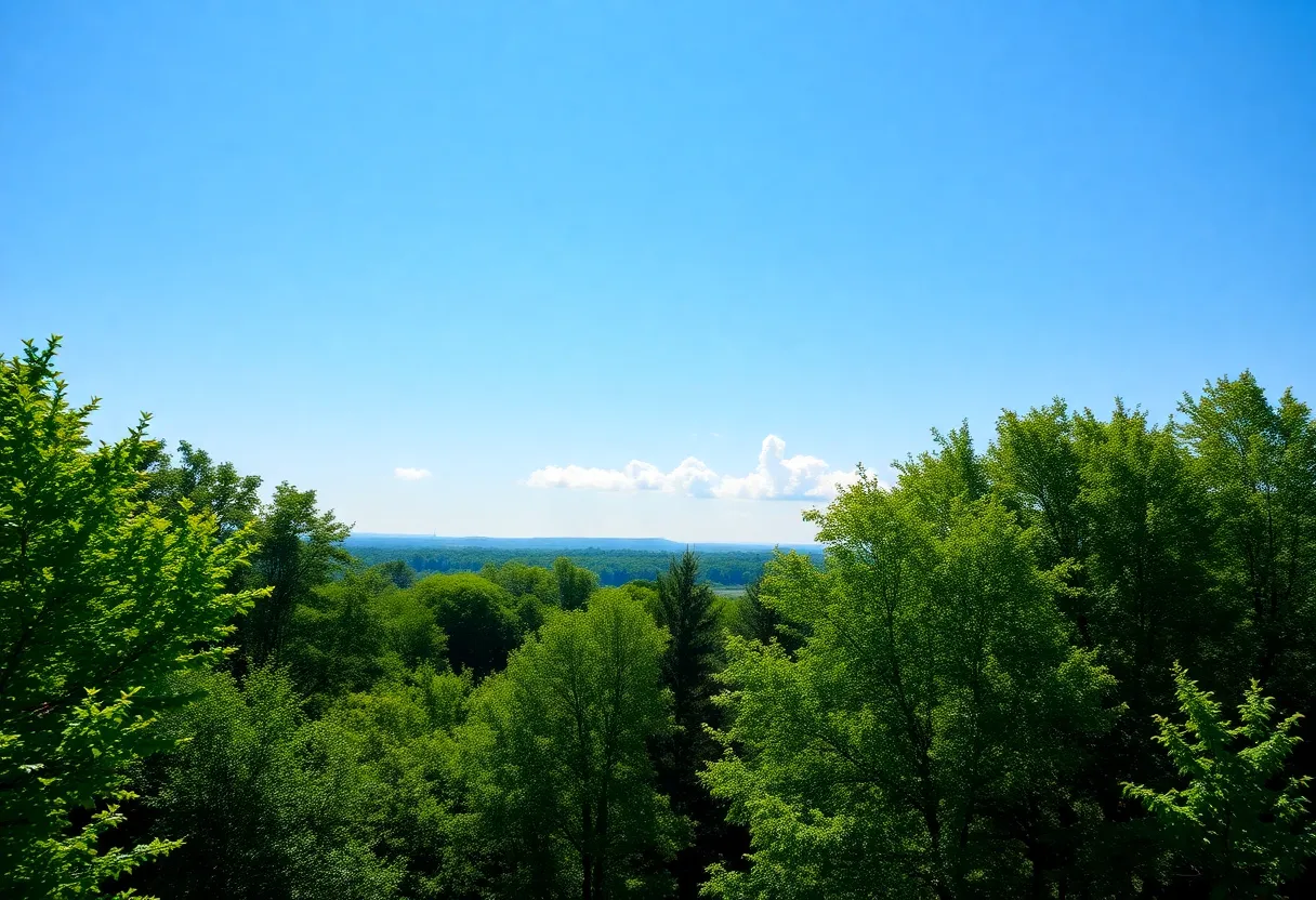 Scenic view of a sunny landscape in Northeast Ohio