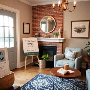 Open house setup in Cleveland home with welcoming ambiance