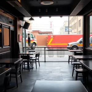 Exterior of a boarded-up bar in Cleveland