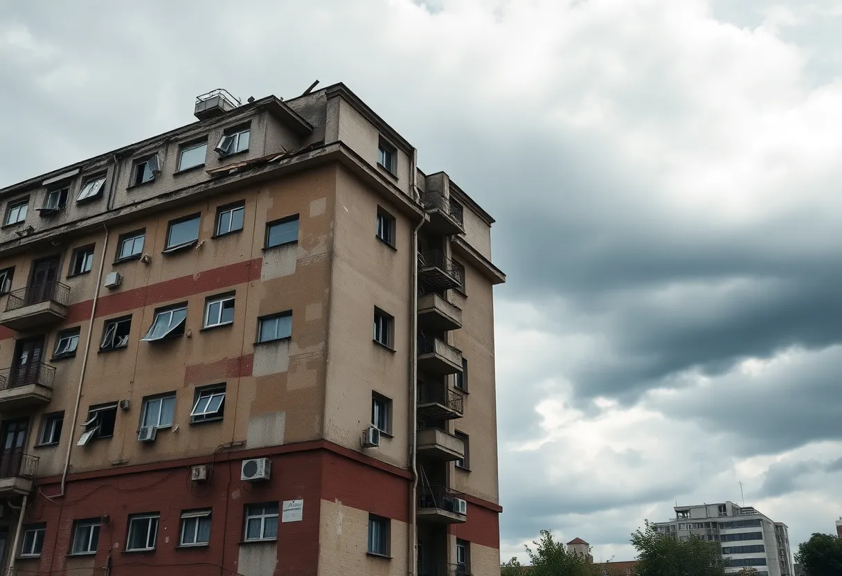 Image depicting the Statler apartment building facing foreclosure.