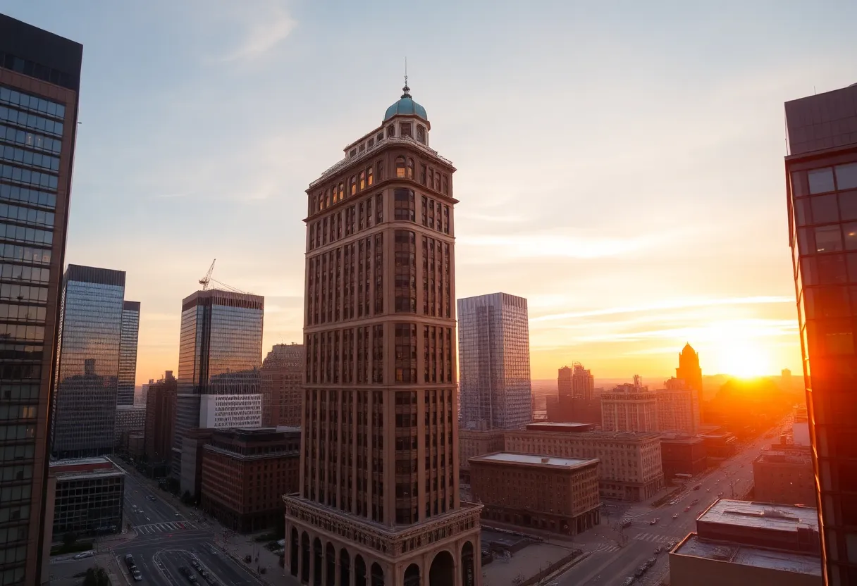 Historic Statler building in downtown Cleveland