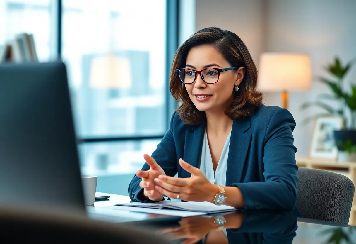Professional women engaging in a virtual financial planning session